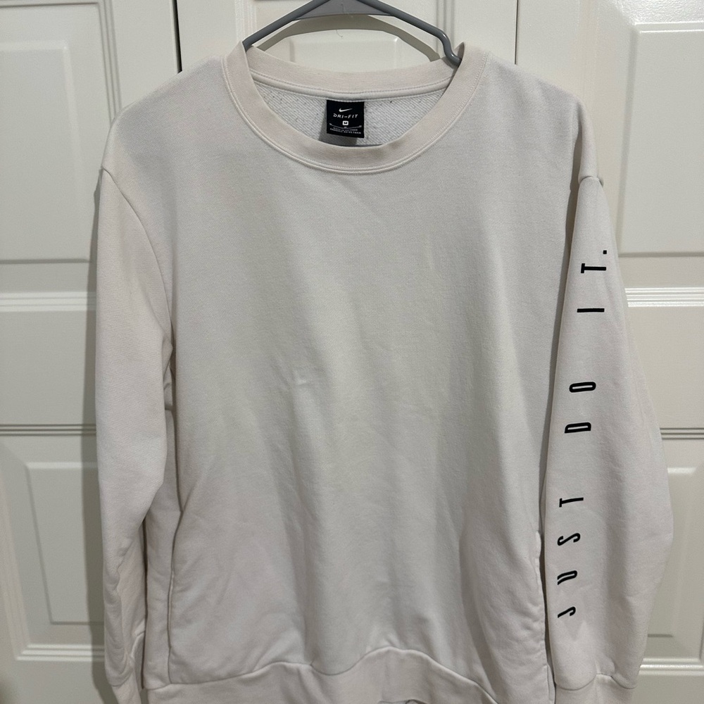 Nike Off-White Crewneck Sweater with Sleeve Design